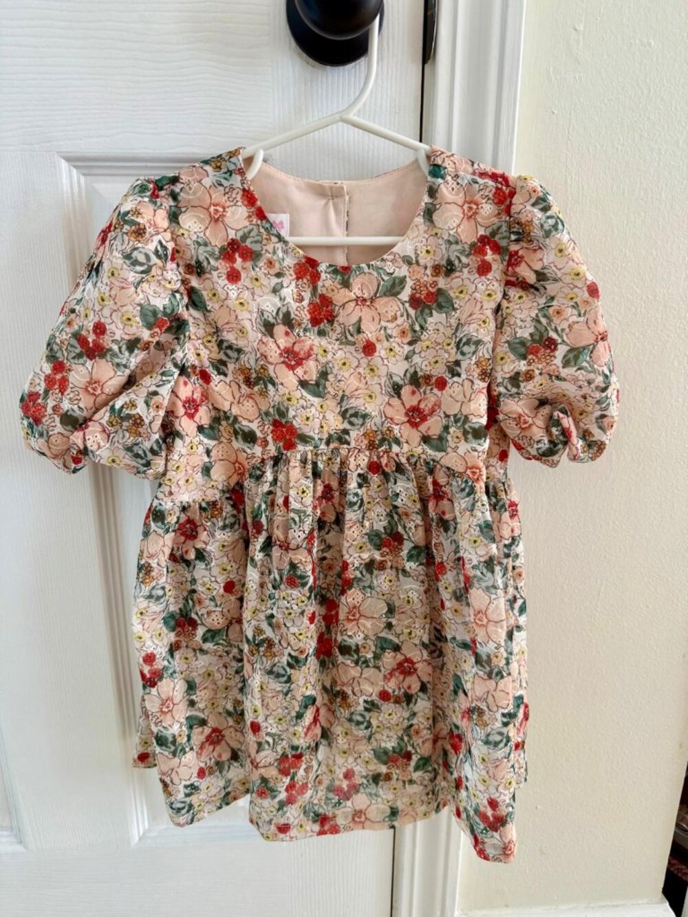 Bonnie Jean Girls Puff Sleeve Floral Dress – Size 5